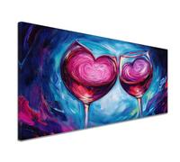 Paint by Numbers for Adults Abstract Paint by Numbers with Frame, Hobbies for Adults Women DIY Canvas Oil Painting Kits with Brushes Acrylic, Room Decor, Gift for Women, 80x160cm Wine Glass k-1137