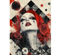 Paint by Numbers for Adults Abstract Paint by Numbers Woman Painting Kits on Canvas, Crafts for Adults DIY Oil Hand Painting Kit, Acrylic Drawing Paintwork, Home Wall Decor Gifts 20x30cm E1-413