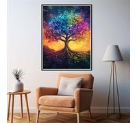 Paint by Numbers for Adults Abstract Painting by Numbers, DIY Hobbies for Adults Women Paint by Number Tree Of Life Canvas Oil Painting Kits with Brushes and Acrylic for Christmas Decor 40x50cm 2y-187