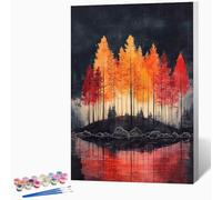 Paint by Numbers for Adults Abstract Painting by Numbers for Adults Tree, Craft Art Painting Canvas Kits Bring Pigment and Brushes, Gifts for Women, Room Decor 16x20 inch (Without Frame) -LKF0776K4