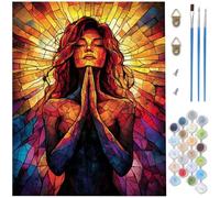 Paint by Numbers for Adults Abstract, Woman Painting by Number Kits, DIY Canvas Oil Painting Kit Hobbies for Adults Women with Brushes Acrylic for Halloween Decorations 28x40inch /70 x 100cm D1-350