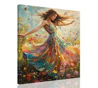 Paint by Numbers for Adults Abstract,Woman Painting by Numbers for Children,DIY Hand Painted Oil Painting Art Crafts,24X32Inch Wrinkle Free Canvas Kits for Room Decor,Gifts for Women(with Frame)kk-336