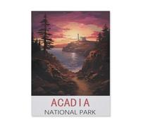 Paint by Numbers for Adults，Acadia National Park，DIY Paint by Numbers Kits for Adults Kids on Canvas with Brushes and Acrylic Pigment Oil Painting Kits Home Decor Gift(40x50cm) 15.7x19.6 inches-FL1