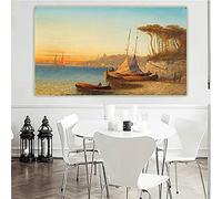 Paint by Numbers for Adults Adolf Kaufmann《Motif On The Bay of Ischia Near Naples》 Adults Paint Kits Canvas Gifts Arts Crafts for Home Decor