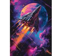 Paint by Numbers for Adults, Airplane DIY Color Oil Painting Kit for Beginner with Acrylic Paint and Brushes, Painting by Numbers Kits for Home Wall Decor 39x59inch No Frame (Planet) Y-S652
