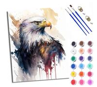 Paint by Numbers for Adults America's national bird, the bald eagle Painting by Numbers for Adults DIY Canvas Kits Paint by Number Crafts Kits for Relax and De-Stress Gift Home Decoration 16x20 inch