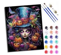 Paint by Numbers for Adults and Beginner Day of The Dead Beauty DIY Color Oil Painting Acrylic Paints Home Wall Decor 40x50cm/16x20in with Frame