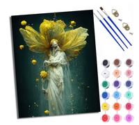 Paint by Numbers for Adults and Beginner El niño con la ropa floreada DIY Color Oil Painting Acrylic Paints Home Wall Decor 40x50cm/16x20in with Frame