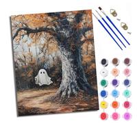 Paint by Numbers for Adults and Beginner Forest Swing Ghost DIY Color Oil Painting Acrylic Paints Home Wall Decor 40x50cm/16x20in with Frame