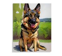Paint by Numbers for Adults and Beginner German Shepherd Dog Painting by Number Kits On Canvas DIY Color Oil Painting Acrylic Paints,Home Wall Decor 20x24inch(50x60cm) Frameless