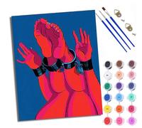 Paint by Numbers for Adults and Beginner Handcuffs and Leg Cuffs Beauty DIY Color Oil Painting Acrylic Paints Home Wall Decor 40x50cm/16x20in with Frame