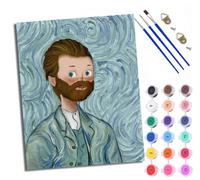 Paint by Numbers for Adults and Beginner Impressionist Images DIY Color Oil Painting Acrylic Paints Home Wall Decor 40x50cm/16x20in with Frame