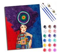 Paint by Numbers for Adults and Beginner Long Hair Beauty Simple DIY Color Oil Painting Acrylic Paints Home Wall Decor 40x50cm/16x20in with Frame