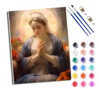 Paint by Numbers for Adults and Beginner Painting by Number Praying Woman with Frame Oil Paintings on Canvas House Wall Decor 16x20in