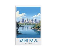 Paint by Numbers for Adults and Beginner,Saint Paul Minnesota DIY Color Oil Painting Acrylic Paints,Home Wall Decor 30x40cm