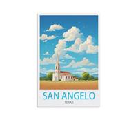 Paint by Numbers for Adults and Beginner,San Angelo Texas Posters DIY Color Oil Painting Acrylic Paints,Home Wall Decor 30x40cm
