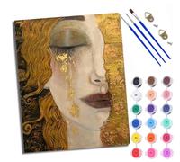 Paint by Numbers for Adults and Beginner Simple Crying Beauty DIY Color Oil Painting Acrylic Paints Home Wall Decor 40x50cm/16x20in with Frame