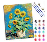 Paint by Numbers for Adults and Beginner Sunflower is optimistic and cheerful Painting by Number Kits On Canvas Without Frame DIY Color Oil Painting Acrylic Paints Home Wall Decor 40x50cm/16x20in