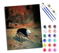 Paint by Numbers for Adults and Beginner The World After Death DIY Color Oil Painting Acrylic Paints Home Wall Decor 40x50cm/16x20in with Frame