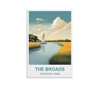 Paint by Numbers for Adults and Children The Broads National Park England DIY Acrylic Painting by Numbers for Children & Adults & Beginners 50x60cm