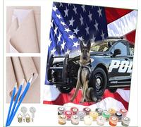 Paint by Numbers for Adults and Kids Beginner Kits with Brushes and Acrylic Pigment DIY Canvas Painting American Flag Cars Trucks Motorcycles (3) 16 x 20 inch Hand Painted Toy Gifts