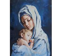 Paint by Numbers for Adults, Angel Baby Paint by Numbers Kits, DIY Painting by Numbers for Kids Beginners, Woman Paint by Number Art Crafts for Adults Wall Decor Gifts 40x50cm (Without Frames) T-749