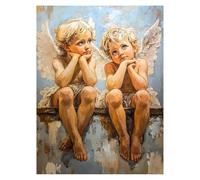 Paint by Numbers for Adults, Angel Painting by Numbers Canvas for Children Wall Art Supplies 16 x 12 In, DIY Fantasy Colorful Canvas Painting Adult Crafts for Room Decor and Gifts for Women LSJ932