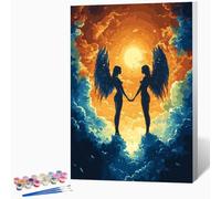 Paint by Numbers for Adults Angel Painting by Numbers for Adults Abstract, Craft Art Painting Canvas Kits Bring Pigment and Brushes, Gifts for Women, Room Decor 12x16 Inch (Without Frame) -LKF0739C9