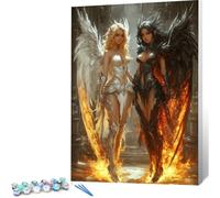 Paint by Numbers for Adults Angel, Painting by Numbers for Kids Beginners Woman Without Frame DIY Color Acrylic Oil Paint Kit Crafts Arts for Adults, Easy Painting for Decor, Gifts Women 80x100 0j-184