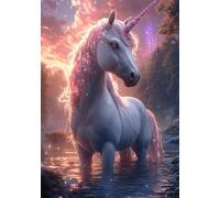 Paint by Numbers for Adults Animal Acrylic Adult Painting by Numbers Kits on Canvas, Horse DIY Color Oil Painting Acrylic Paints, Hobbies for Adults Women Home Wall Decor 36x48inch/90x120 cm, X-5479