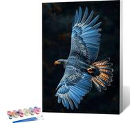 Paint by Numbers for Adults, Animal Eagle Adult Paint by Number, Paint By Numbers For Children Paint by Numbers for Adults Kids and Beginner, 12x16in/30x40cm Oil Painting Kits Gift for Kids 9-Z