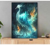 Paint by Numbers for Adults Animal, Flame Paint by Numbers for Children Beginner, DIY Oil Paintings Kit for Adults Women Gifts, with Brushes and Pigment, Home Decor, 40x50cm with Frame LyQ-3437