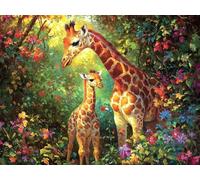 Paint by Numbers for Adults Animal Flower, Paint by Numbers Kits Children Ages 8-12 and Beginners, Hobbies for Adults Women, Diy Oil Painting Crafts Gifts Home Decor or Bathroom Wall Art 45x60cm H-35