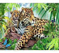 Paint by Numbers for Adults Animal Jaguar Mother Paint by Numbers for Kids Paint by Numbers Kits Beginner Painting by Numbers for Adults Adult Paint by Numbers Frameless 16X20 Inch