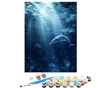Paint by Numbers for Adults Animal Marine Life, DIY Painting with Frame Paint by Numbers for Children Beginners, Oil Paintings Crafts Adults Hobbies Women Gifts, Home Wall Decor 20x28in BJHDK126