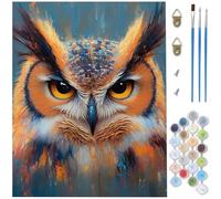 Paint by Numbers for Adults Animal, Owl Painting by Number Kits, DIY Canvas Oil Painting Kit Hobbies for Adults Women with 3 Brushes and Acrylic for Halloween Decorations 20x28inch /50 x 70cm D1-390