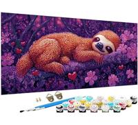 Paint by Numbers for Adults Animal Paint by Numbers Flower DIY Color Canvas Oil Paintings Creative Hobbies for Adults Kits with Brushes Acrylic Paint Home Decor,Gifts Women, 35x70 inch No Frame J3-987