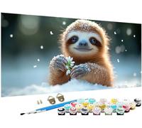 Paint by Numbers for Adults Animal Paint by Numbers Flower DIY Color Canvas Oil Paintings Creative Hobbies for Adults Kits with Brushes Acrylic Paint Home Decor,Gifts Women, 24x48 Inch No Frame J3-865