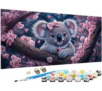 Paint by Numbers for Adults Animal Paint by Numbers Flower DIY Color Canvas Oil Paintings Creative Hobbies for Adults Kits with Brushes Acrylic Paint Home Decor,Gifts Women, 70x140cm No Frame J3-869