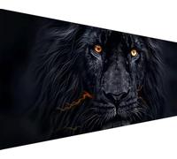 Paint by Numbers for Adults Animal Paint by Numbers Lion Oil Painting Color Canvas Kits with 3 - Brushes and Acrylic Pigment Drawing Craft Art Kits, Gift for Women, Home Wall Decor 50x100cm z2-57