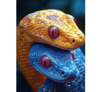 Paint by Numbers for Adults Animal Paint by Numbers, Snake Paint by Numbers Kits, DIY Paint by Numbers for Children with Acrylic Paint Brushes, Hobbies for Adults Women, Room Decor Gifts 40x50cm -Jr26