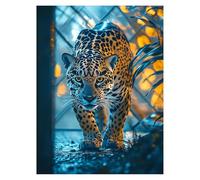 Paint by Numbers for Adults, Animal Painting by Numbers Canvas for Children Wall Art Supplies 16x12Inch, DIY Leopard Colorful Canvas Painting Adult Crafts for Room Decor, Gifts for Women LSJ-4321