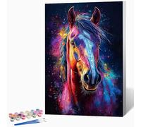 Paint by Numbers for Adults Animal Painting by Numbers for Adults Horse, Craft Art Painting Canvas Kits Bring Pigment and Brushes, Gifts for Women, Room Decor 8x12 inch (Without Frame) -LKF076563