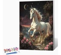 Paint by Numbers for Adults Animal Painting by Numbers for Adults Horse, Craft Art Painting Canvas Kits Bring Pigment and Brushes, Gifts for Women, Room Decor 20x26 Inch (Without Frame) -LKF079633
