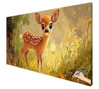 Paint by Numbers for Adults Animals 120x50cm Large Deer Painting by Numbers for Adults Beginner DIY Color Oil Paintings on Canvas Kits with Acrylic Paints Brushes for Autumn Decorations Gifts H-38