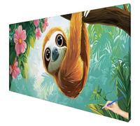 Paint by Numbers for Adults Animals 120x50cm Large Flowers Painting by Numbers for Adults Beginner DIY Color Oil Paintings on Canvas Kits with Acrylic Paints Brushes for Autumn Decorations Gifts K-67