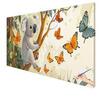 Paint by Numbers for Adults Animals 180x70cm Large Koala Painting by Numbers for Adults Beginner DIY Color Oil Paintings on Canvas Kits with Acrylic Paints Brushes for Autumn Decorations Gifts L-10