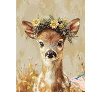 Paint by Numbers for Adults Animals Paint by Numbers Flowers for Children Beginners, DIY Acrylic Canvas Paintings Kits Hobbies for Adults Women for Halloween Decorations Gifts for Women 50x70cm I-39