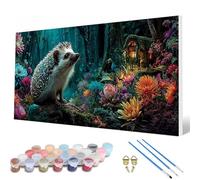 Paint by Numbers for Adults, Animals Paint by Numbers Hedgehog Painting kits for Adults Pattern Design DIY Art Crafts for Home Room Decor, Wall Art, Bedroom Decor, Gifts for Women 100x200cm -hcw250785