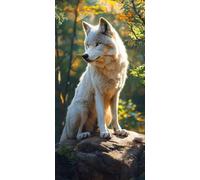 Paint by Numbers for Adults - Animals: White Wolf Paint by Numbers Kits for Beginner, Without Frame DIY Acrylic Oil Adult Painting by Number Canvas Kits, Perfect for Home Wall Decor Gifts 28x56in o101